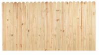 stock picture of 4ft high Stockade wood privacy fence panel